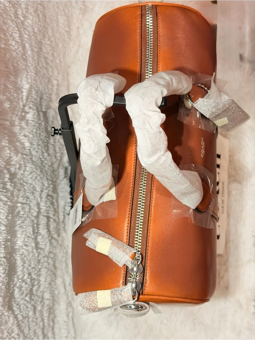 Coach Compass 35 in Brown Loved Leather Saddle/Burnt Sienna NWT